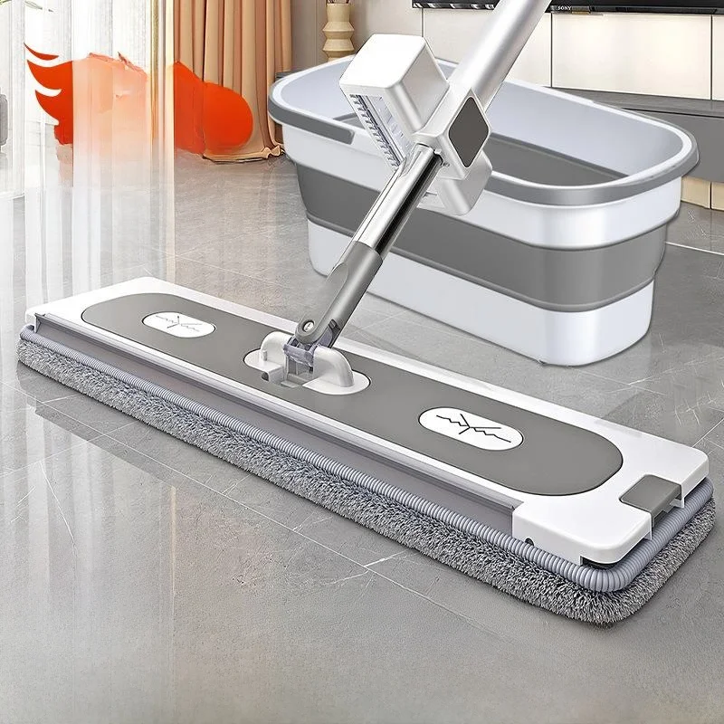 

2024 New Hand-Free Wa Flat Mop Rotating Lazy Person Floor Cleaning Tool Ultra-Fine-Fiber Duster Stiy Ba Pad Wet And Dry...