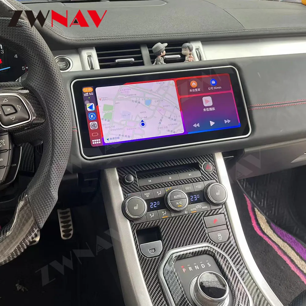 12.3 Cal Android dla zakresu Rover Evoque L538 2012 - 2018 Radio samochodowe nawigacja odtwarzacz z ekranem multimedialne Auto BT Stereo Carplay