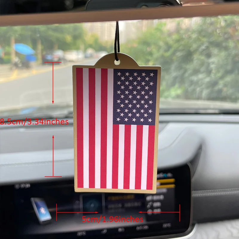 American flag, car perfume, fragrance, air freshener, rearview mirror pendant, cartoon animation