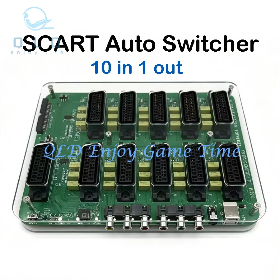 

10 Input 1 Output EUR SCART RGBS Distributor, Audio Converter' Divider Auto Switcher for MD/MD2/SS/PS/PS2/PS3/DC/SFC DVD Game