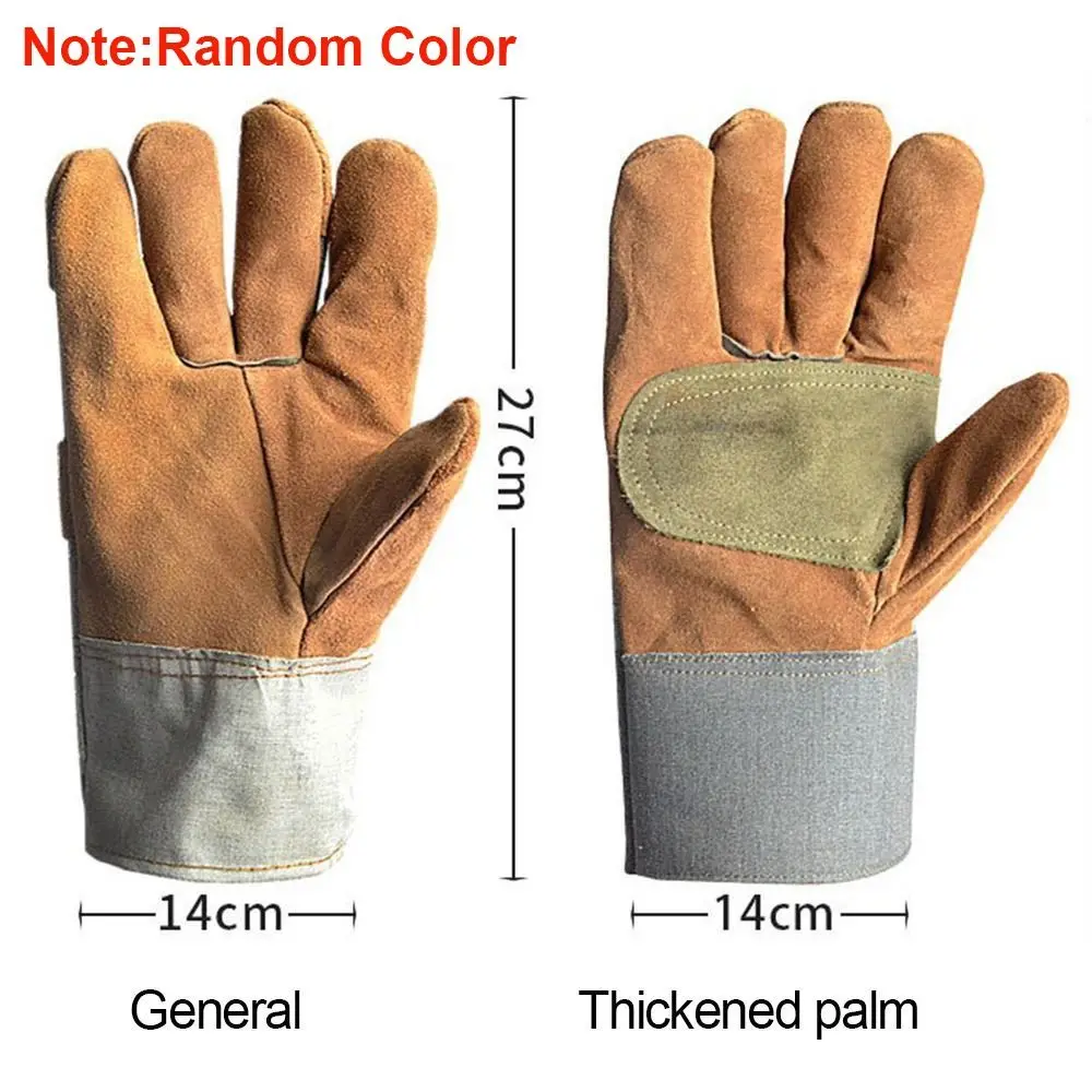 Sarung Tangan Las Kulit Sapi Baru Tebal Tahan Aus Sarung Tangan Kerja Pendek