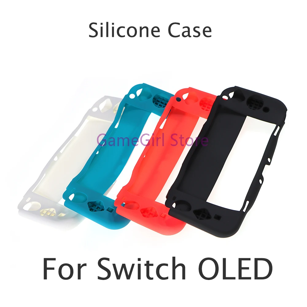 20pcs Non-clip 7 inch Silicone Protective Case Soft Shell Game Skin Cover For Switch Oled Replacement Part