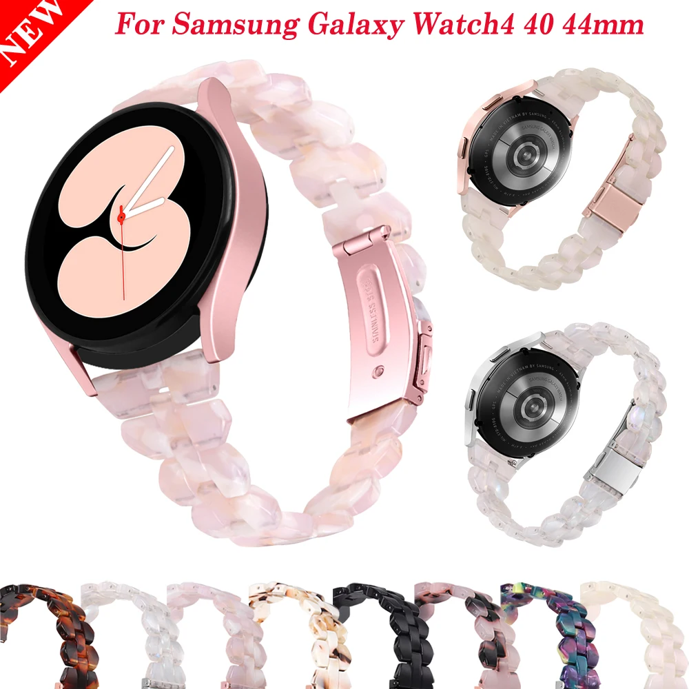 New 20mm Smartwatch Wrist Straps For Samsung Galaxy Watch 5 Pro/4 6 44mm 40mm Resin Watchband Watch 4 Classic 46mm 42mm Bracelet