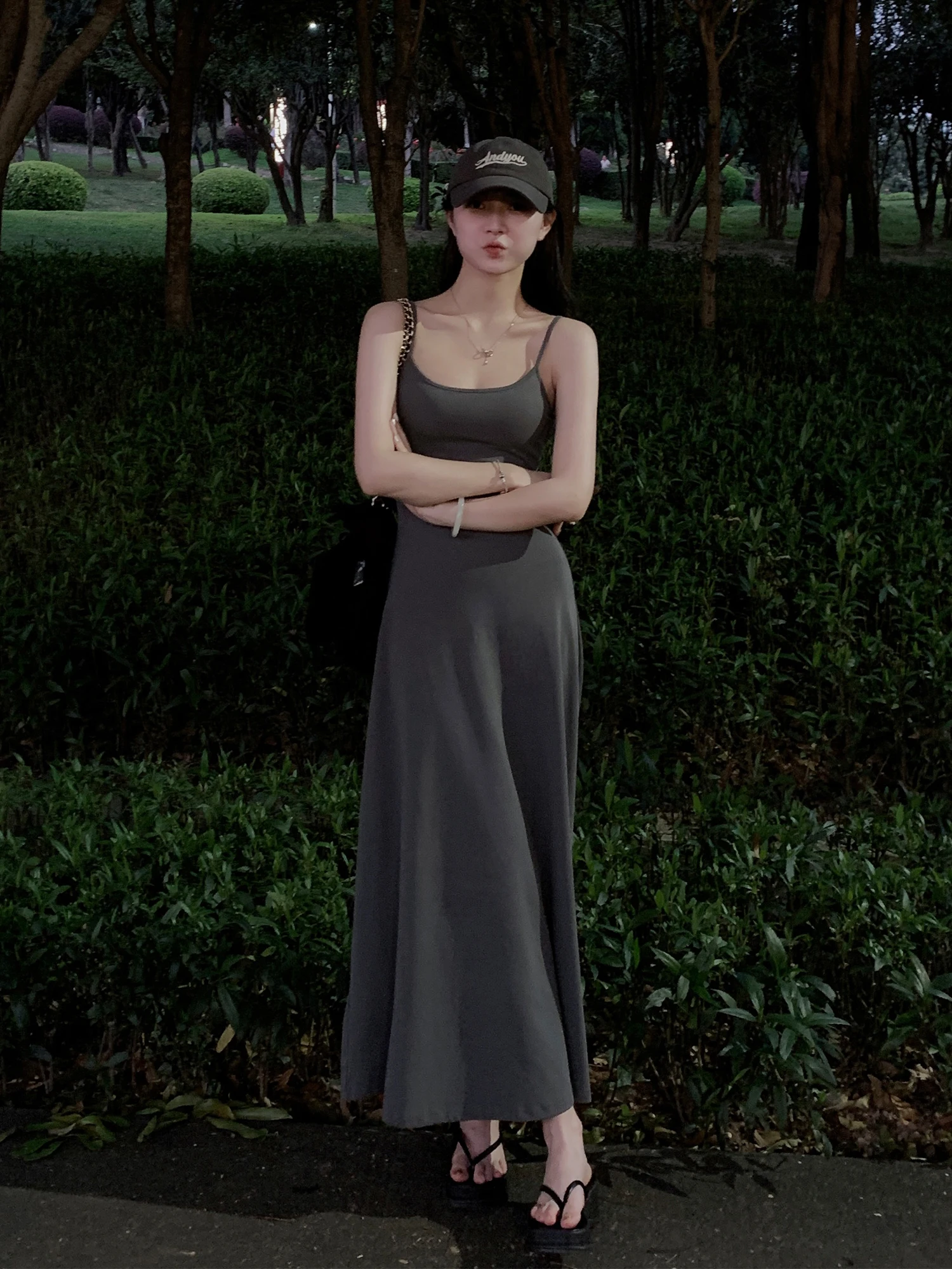 Kardaian Bla épicé minceur longue Dr décontracté belle Strapl Dr 2024 nouvelles femmes été taille haute coton a-ligne Dr