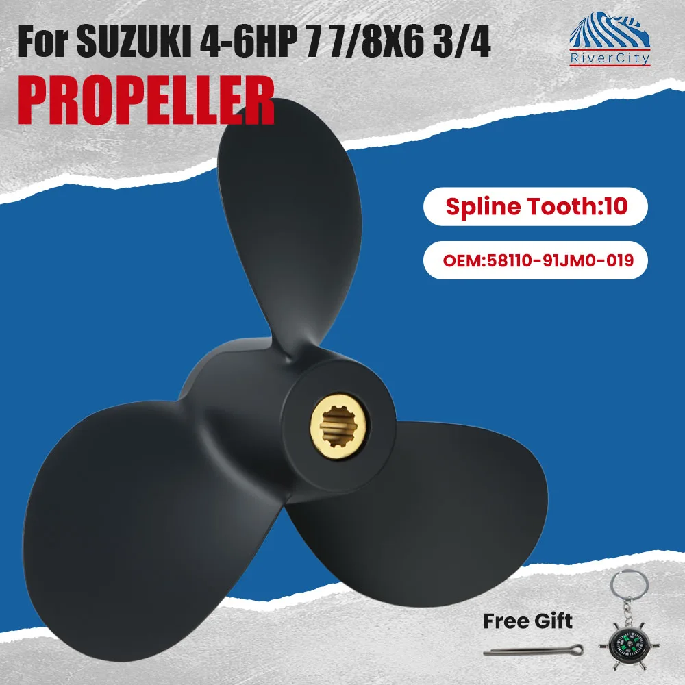 7 7/8x6 3/4 For Suzuki 4hp 5hp Outboard Propeller Boat Motor
