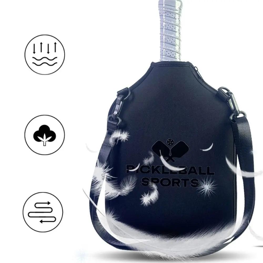 Neoprene Pickleball Racket Crossbody Bag with Shoulder Strap Drop-Proof Protective Paddle Sleeve Waterproof
