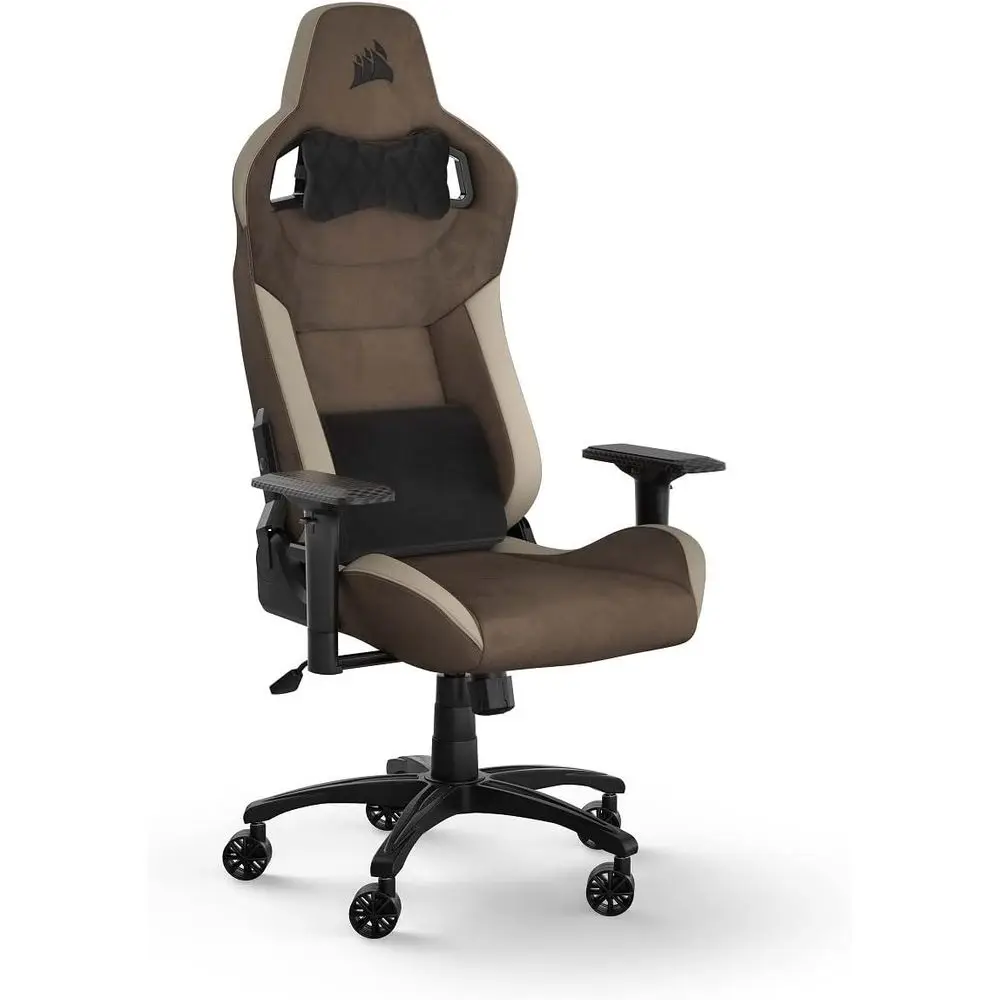 Silla de Juego Ergonómica Rush V2, Silla de Oficina Reclinable, Asiento Ajustable de Cuero PU, Marrón