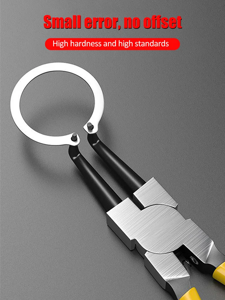 7/9-inch card spring pliers dual-use elbow spring pliers manual pliers set inner bend outer retaining ring pliers