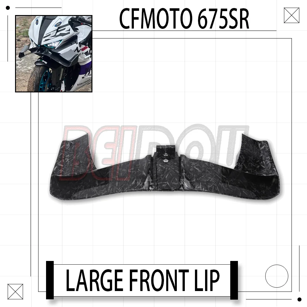 

For CFMOTO 675SR SR-R 675SRR 675 SR Motorcycle Modified Competition Lower Lip Fixed Wing Large Front Lip Straight Up Side Wing