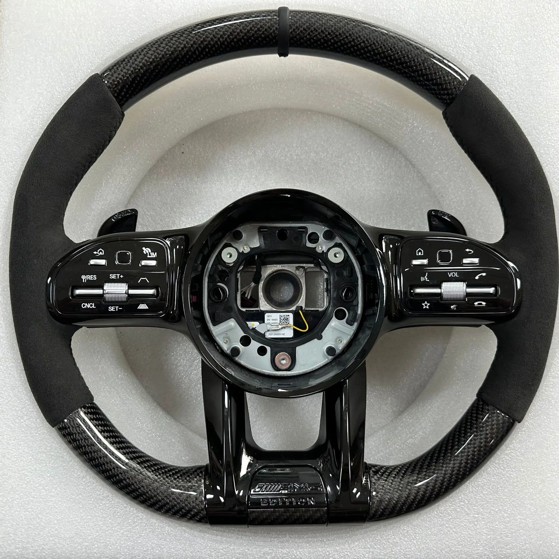 Auto Customized Steering Wheel For Mercedes-Benz C Class W204 W205 AMG W212 W213 W447 W463 GLC GLA Carbon Fiber Steering