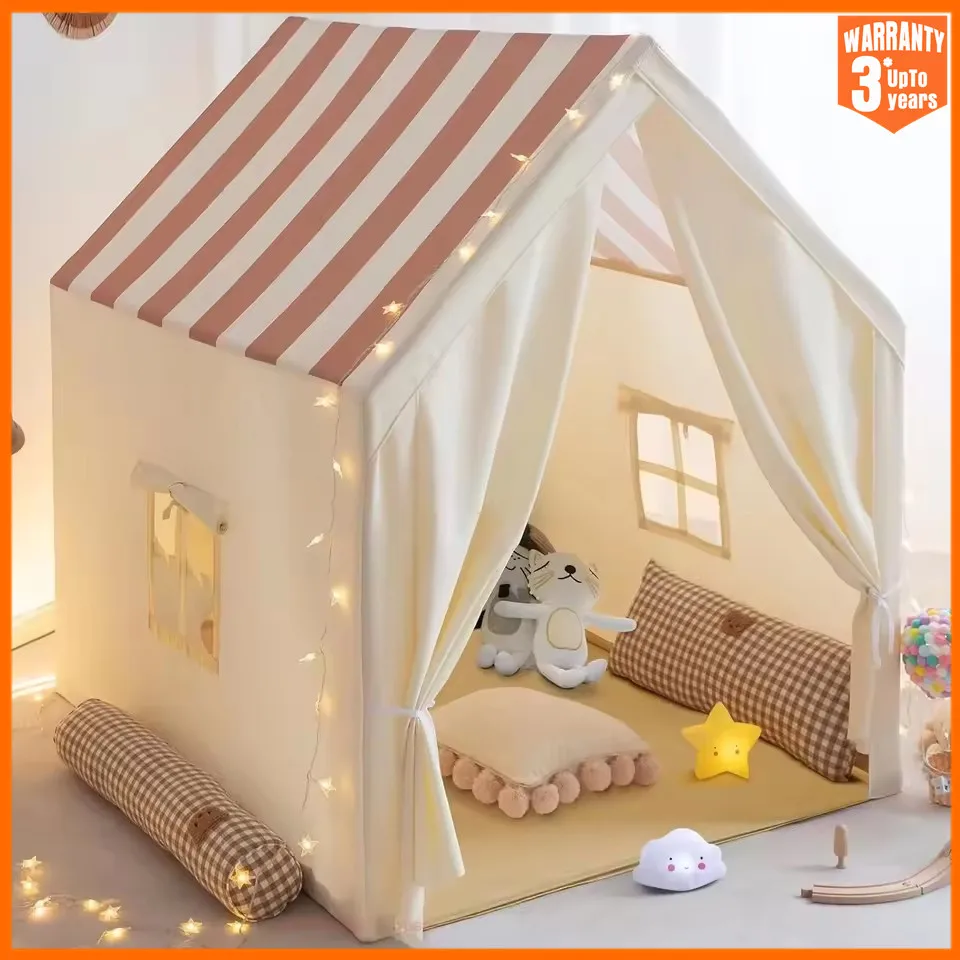 Large Kids Toddler Play Tent Indoor Outdoor - Foldable Pop Up Playhouse with Mesh Windows Safe Non-Toxic for Boys Girls