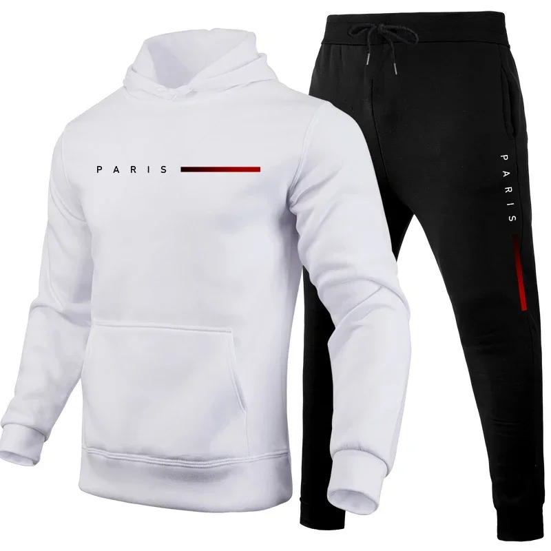 

Hot Sale Men's Tracksuit Men Daily Comfortable Single Hooded Sportswear and Sweatpants Man Fashion Sports Suits Jogging Simple