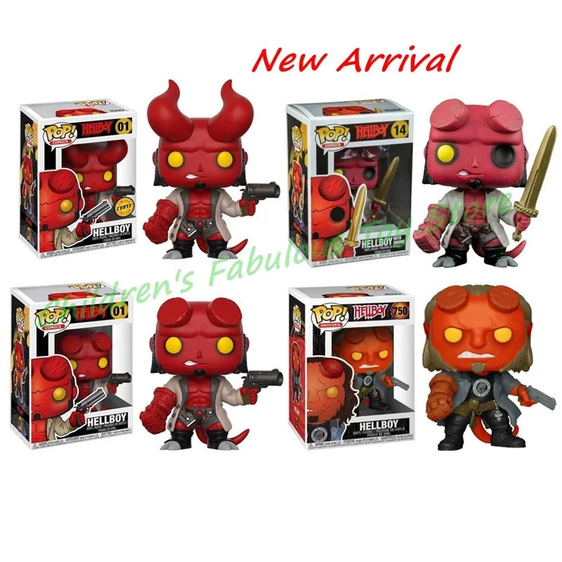 NEW FUNKO POP Comics Hellboy 01# #750 #14 Action Figure Vinyl Model Toy Collection Decoration for Kids Adult Christmas Gift Toys