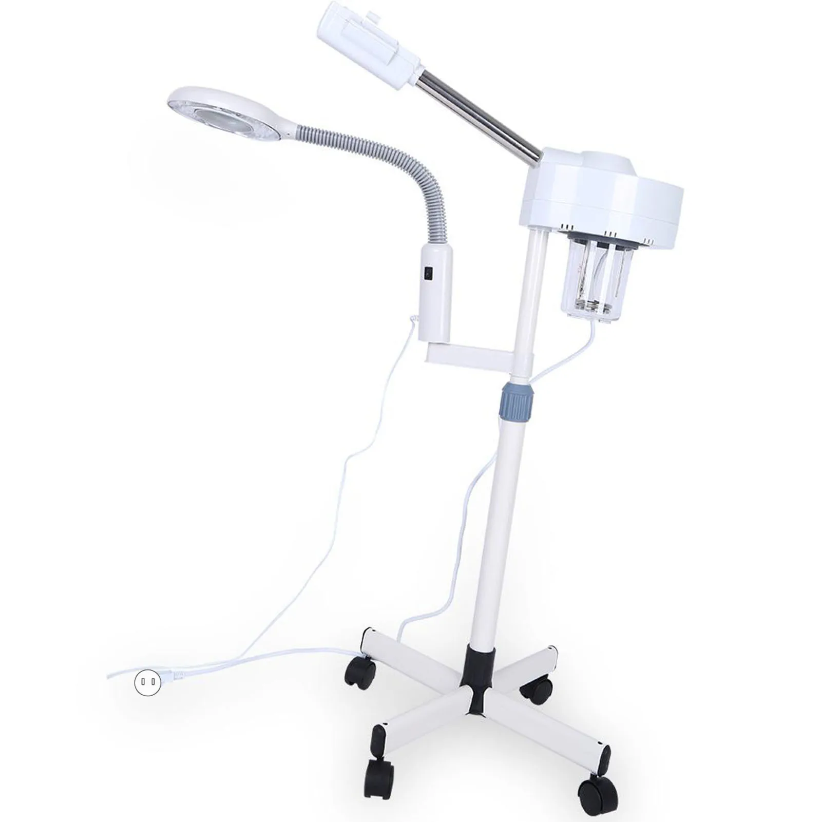 

Facial Steamer LED 5X Magnifying Floor Lamp Machine Spa Professional Humidifier