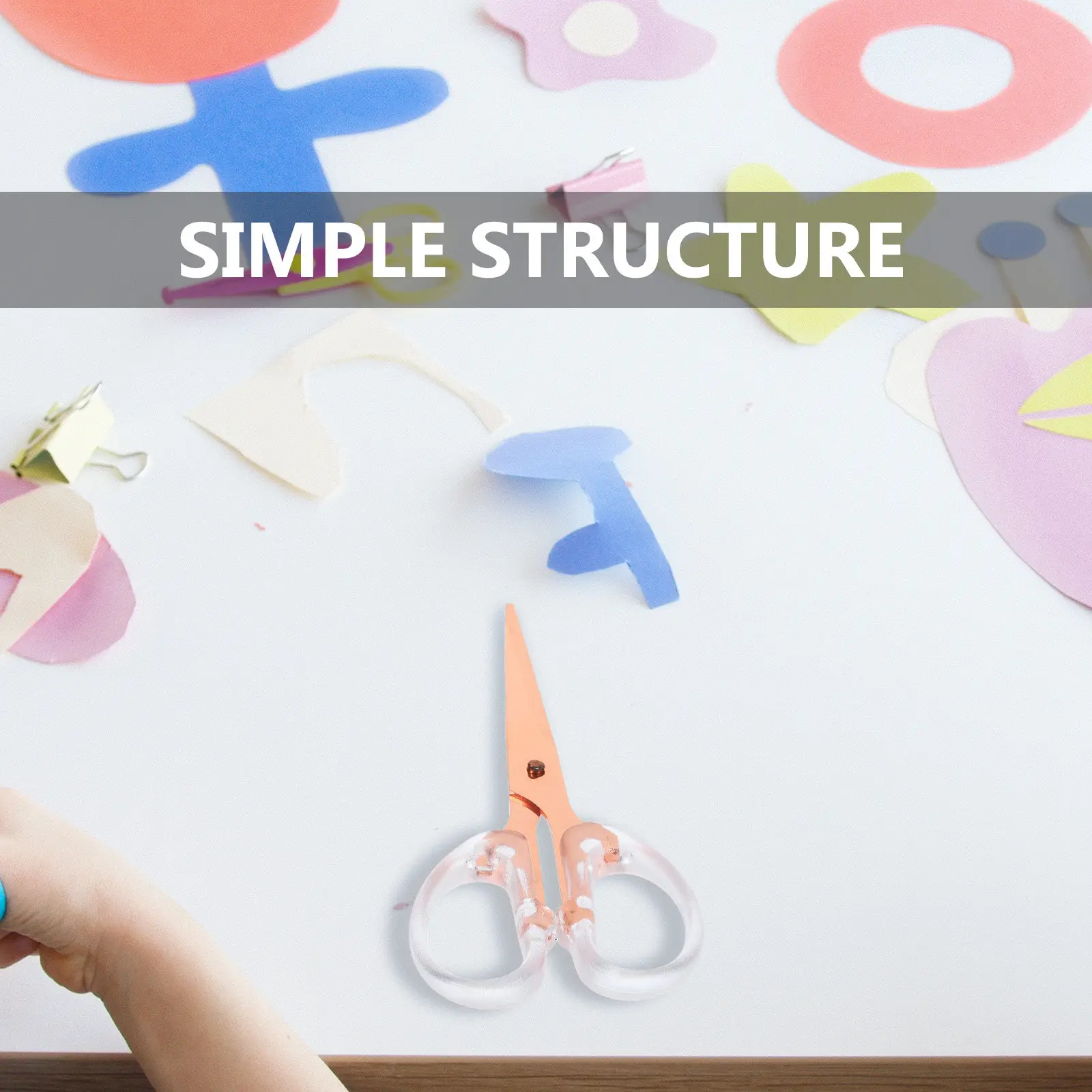 

Safety Paper Scissors Small Craft Scissors Comfortable PP Aluminum Alloy Handle Scrapbooking DIY Card Making Office School