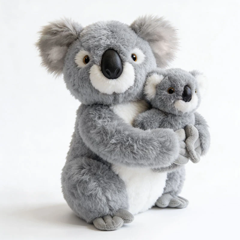 Muñeco de peluche de Koala artificial creativo de 27CM, simulación suave de animal, regalos de cumpleaños encantadores