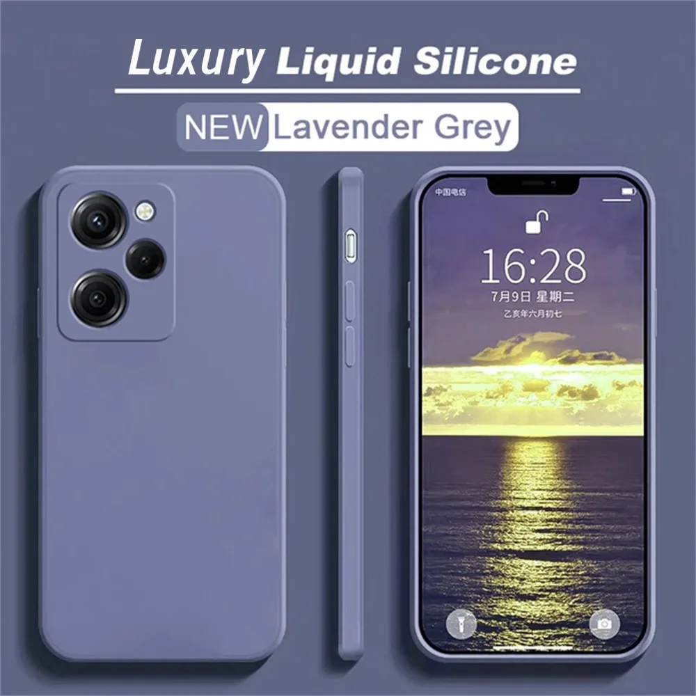 Soft TPU Camera protection Original Liquid Silicone Case For Xiaomi Poco X5 Cover For Redmi Note 12 5G Phone Case