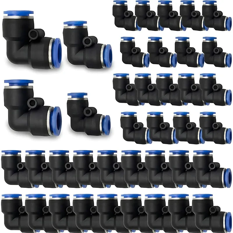 20/100/500pcs Pneumatic Fitting PV Air/Water Hose and Tube Push in Connector Plastic Pipe Hose Quick Connector,OD 4mm 6mm 8 10mm