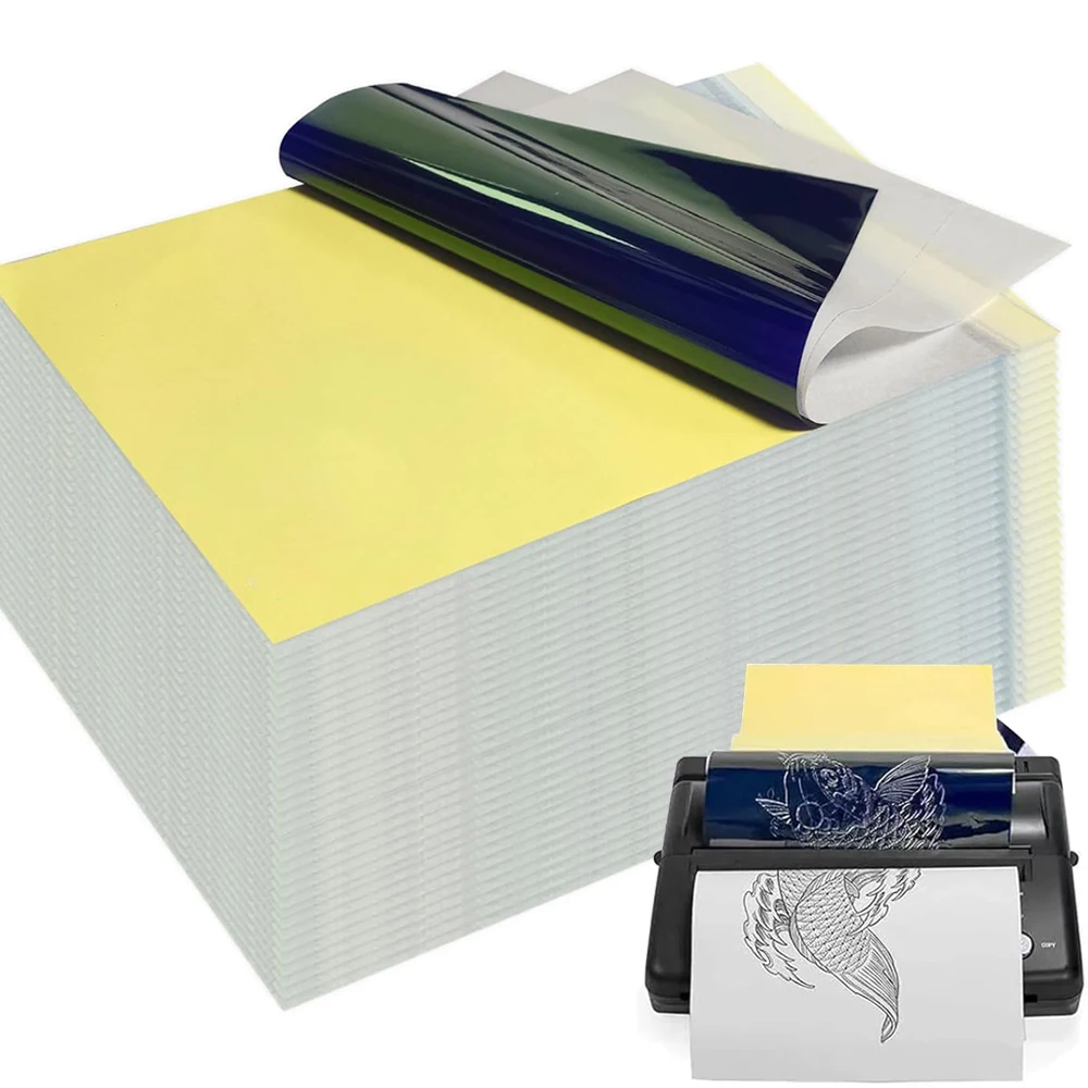 

100-5PCS Tattoo Transfer Paper Carbon Thermal Transfer Papers A4 Size Tattoo Stencil Copy Tracing Paper Tattoo Accessories