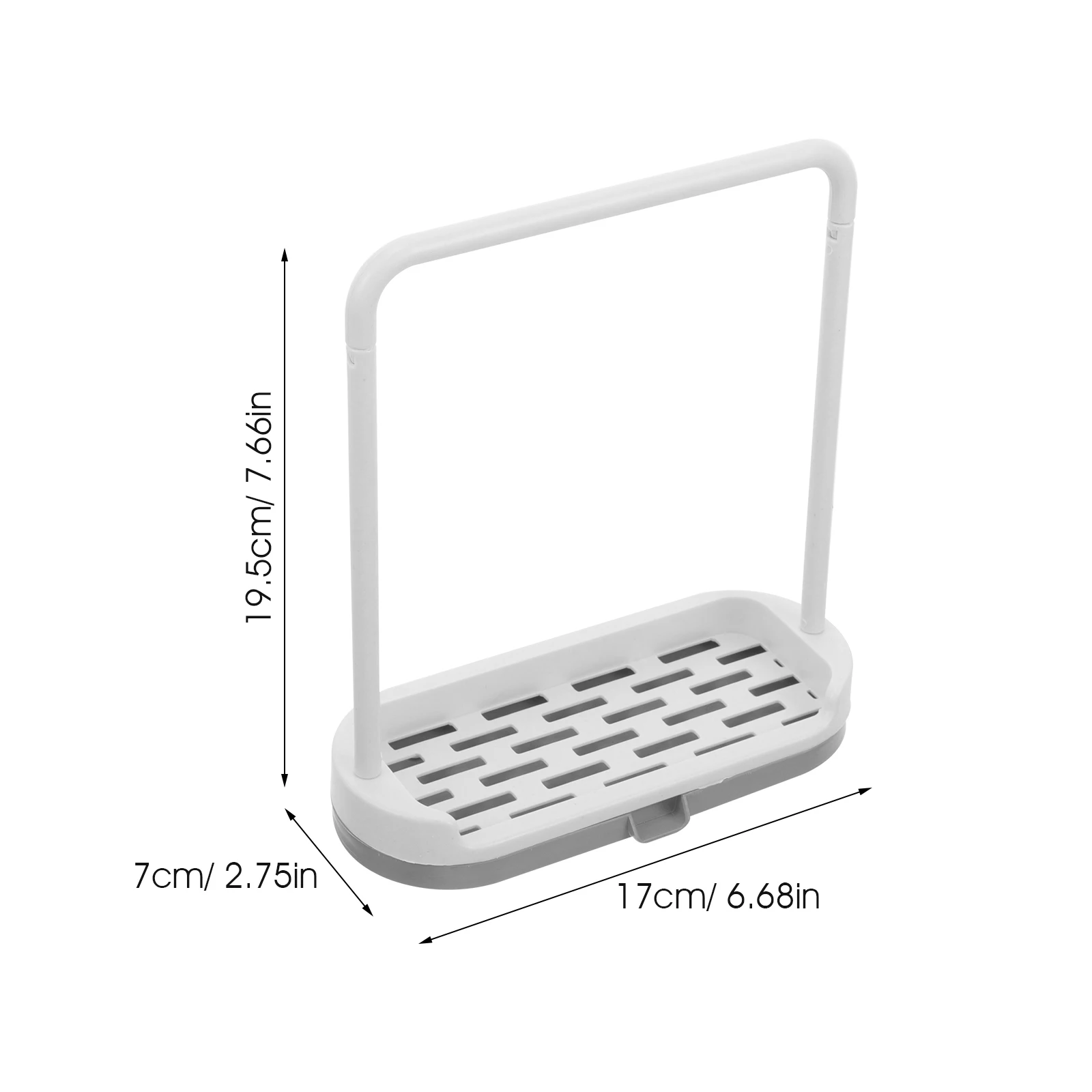 Dishcloth Drying Rack Plastic Countertop Organizer For Towel Soap Sponge Storage With Drain Spout Grey Kitchen Gadget