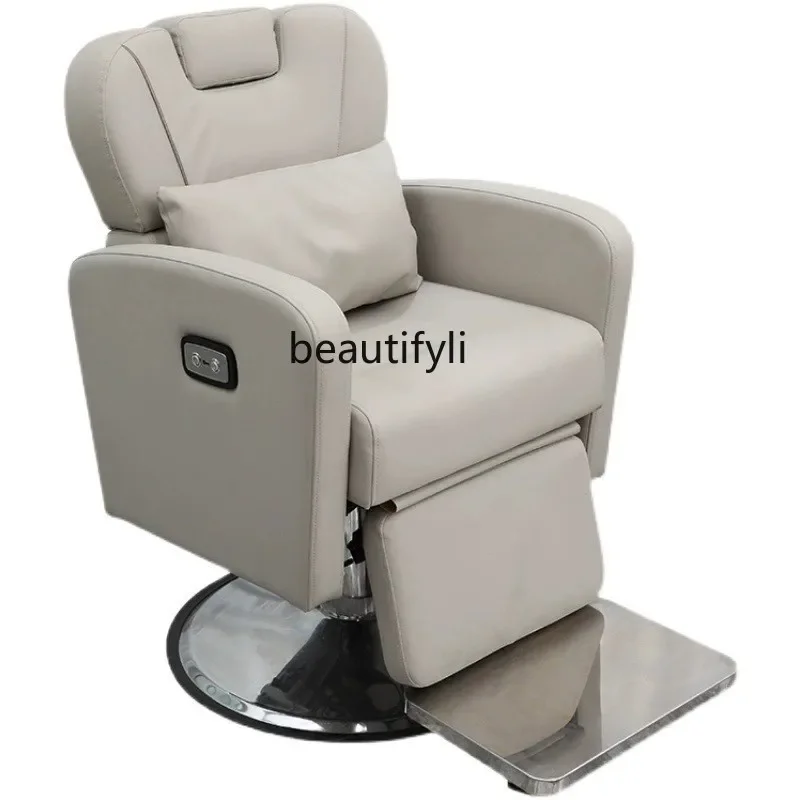X Barber Shop Chair for Hair Salon Hair Care  Care Shop Electric Put down Large Chassis Hair Care Chair Salon Hot Dyeing Chair