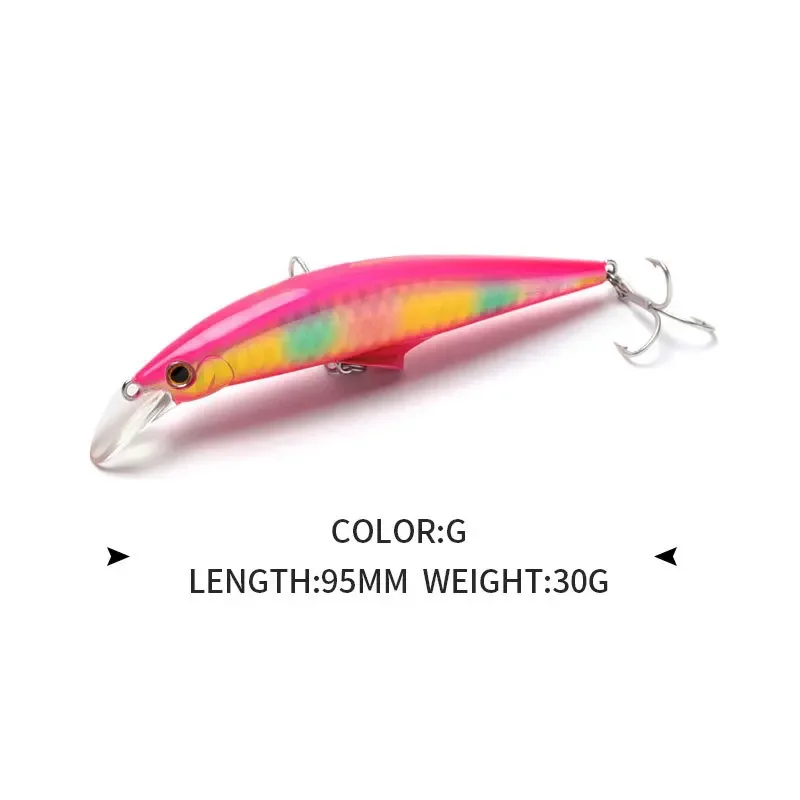 Luya  long throw submerged Minnow flutter minnow  Warped mouth bass Top fishing gear Good fishing helper utility