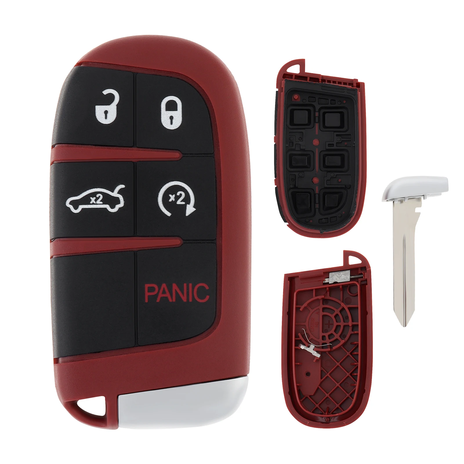 

5-кнопочный автомобильный пульт дистанционного управления, чехол, подходит для Chrysler Dodge Charger Challenger Dart, чехол для дистанционного ключа без ключа