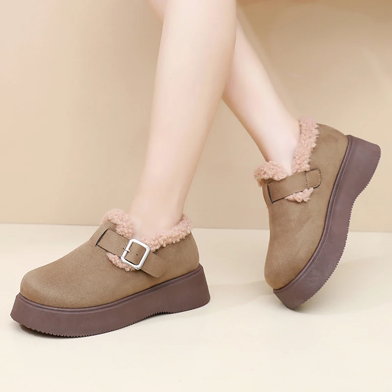 2025 شتاء جديد أحذية قطنية نسائية دافئة في الهواء الطلق تنوعا عادية المضادة للانزلاق دائم شحن مجاني أحذية قطنية نسائية #4