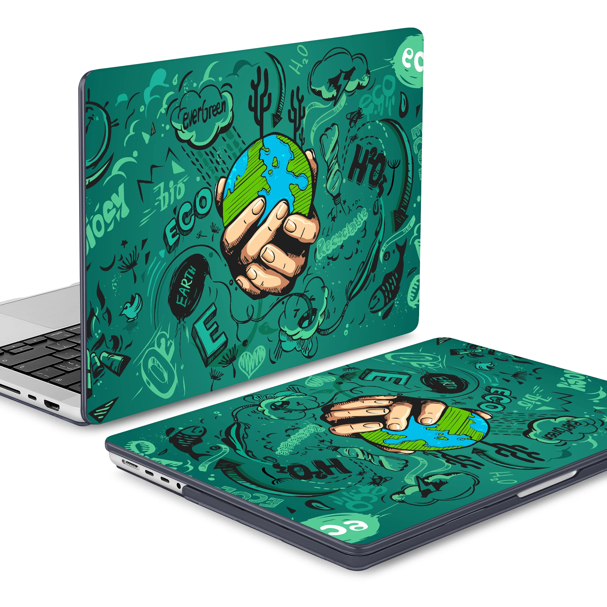 Green Planet Print Case For MacBook Pro case A2338 M1 M2 Air 13 15 A2681 A2941 M3 Pro 14 16 A2991 A2442 A2251 Retina 12 11 inch