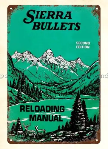 1978 Sierra Bullets Reloading firearm metal tin sign home garden wall accents