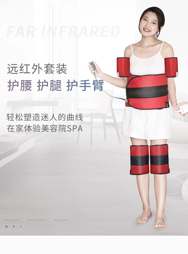 Far infrared heating vibration hot compress shock fat belt massage belt electric heating weight loss belt source factory three-p