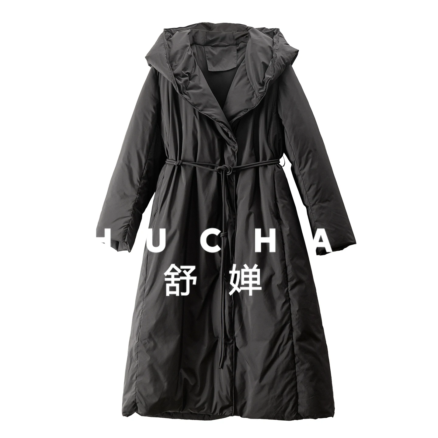 

Элегантный 90% белый утиный пух средний и длинный женский пуховик с капюшоном 82E6 Casaco Feminino Inverno 2025