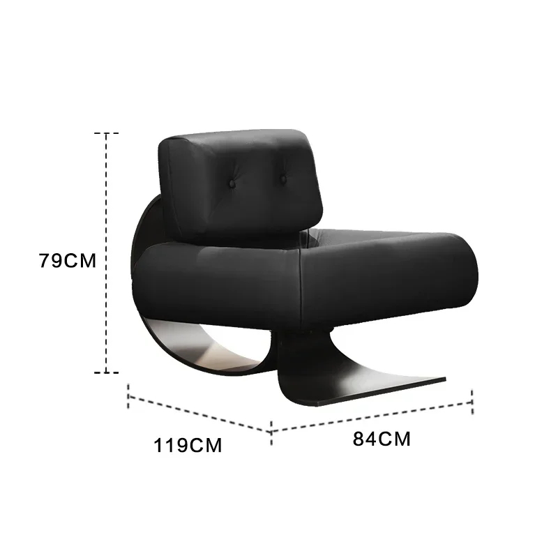 Italian light luxury high-end designer fishtail chair single sofa