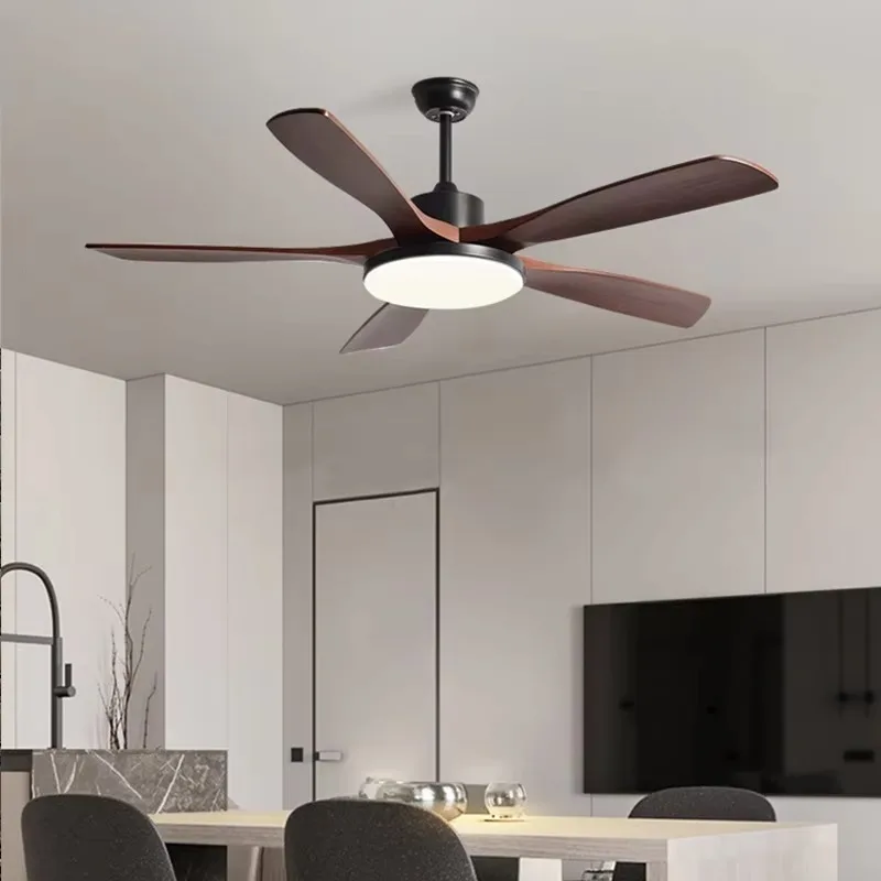 Modern American Style All-Copper LED Ceiling Fan Light DC Motor Solid Wood ABS Remote Control Easy Ceiling Mount CE Certified
