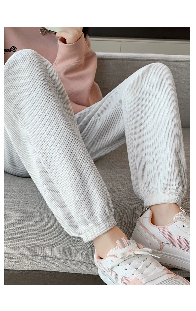 Fabric Drawstring Running Sport Joggers Women Quick Dry Athletic Gym Fitness Sweatpants with Two Side Pockets Exercise Pants