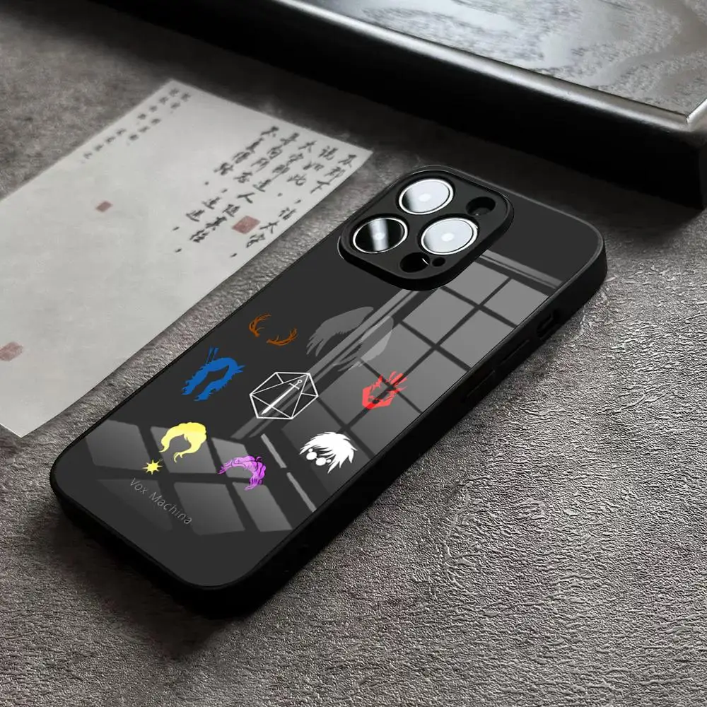 الكرتون V-Vx Machina حالة الهاتف ، L-Legend ، غطاء زجاجي لفون 15 برو ماكس ، 13 ، 12 ، 16 برو ، 11 ، 14 بلس ، X ، XR ، XS ، 8 ، 7 Plus ، SE