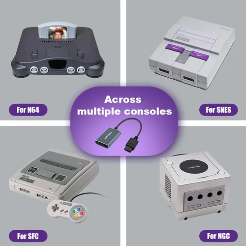 Imagen 2 del producto Bitfunx 720P Svideo/AV a HDMI adaptador convertidor de vídeo HD para N64/SFC/SNES/GameCube compatible con consola de juegos Retro NTSC/PAL