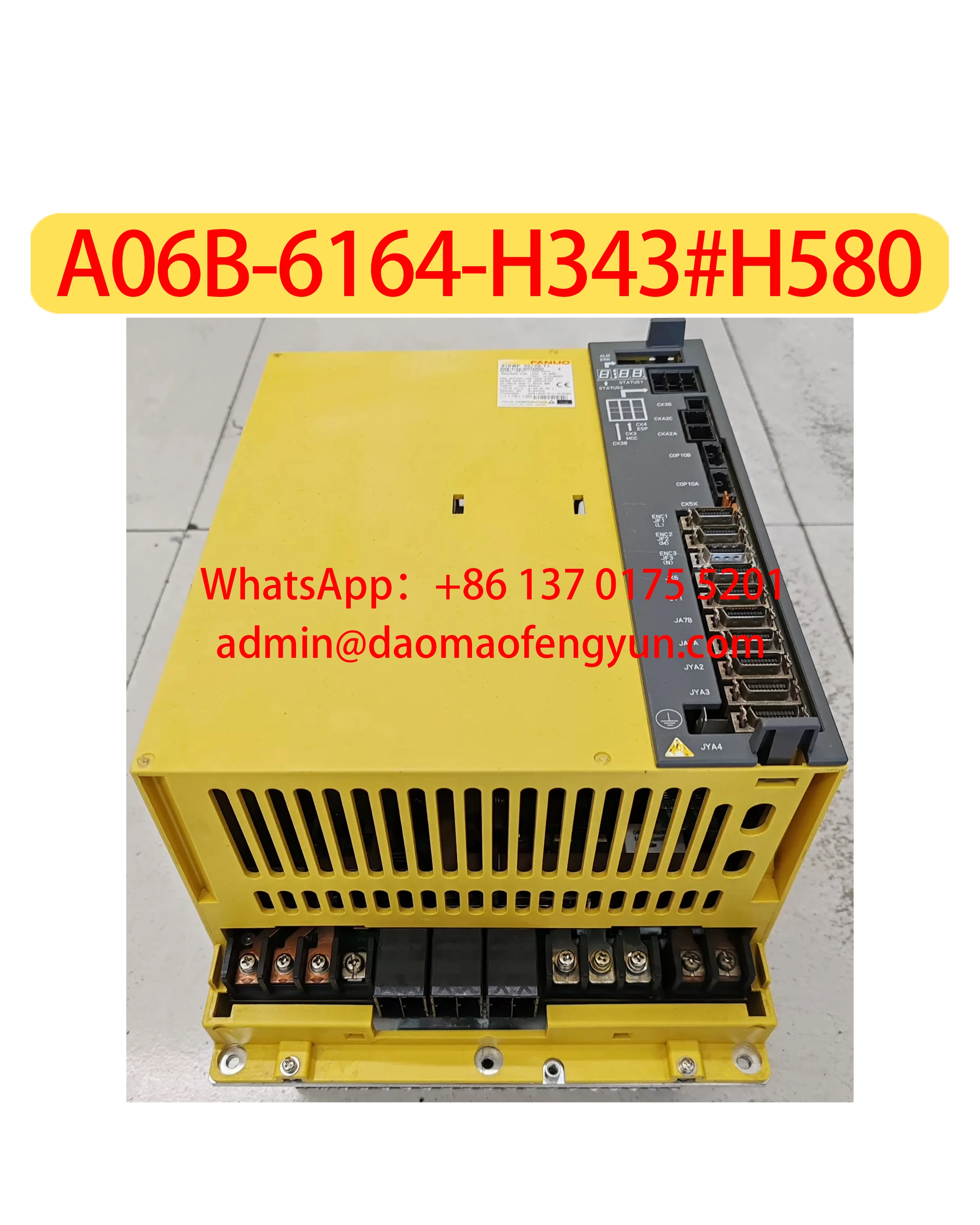 A06B-6164-H343#H580 Used Integrated Spindle Drive Amplifier Controller，Tested ok，Fast shipping