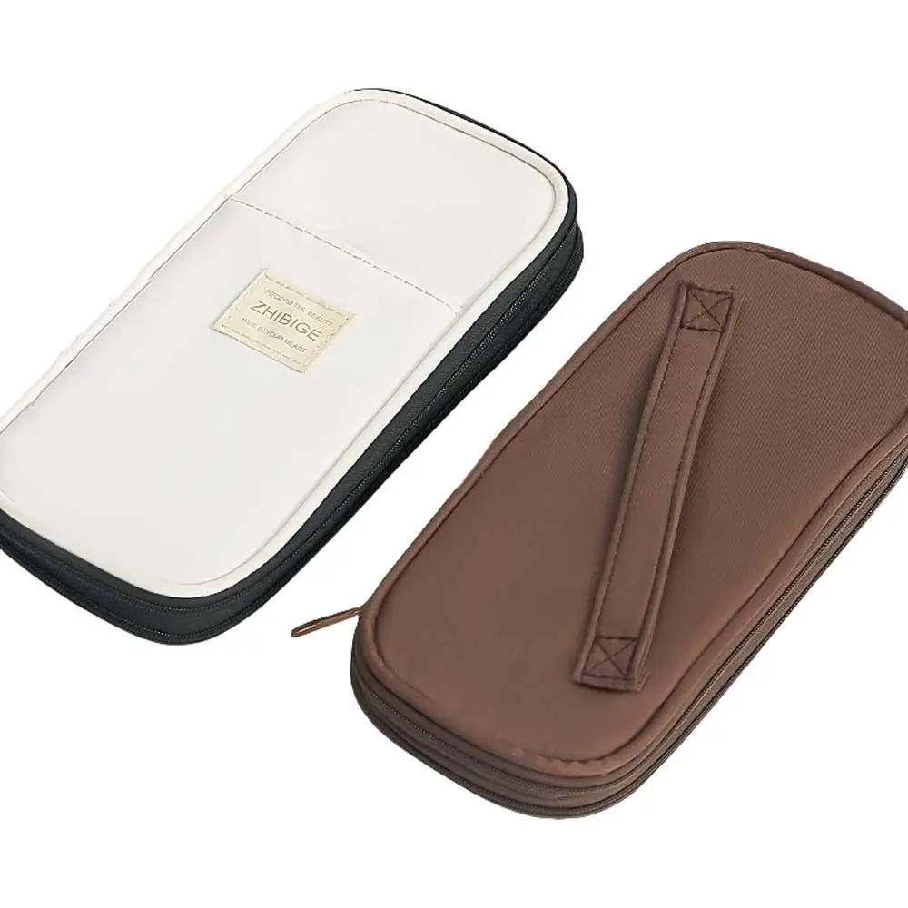 Telescoping 2 Layers 2 Layers Pencil Bag Desktop Storage Candy Color Large Capacity Pencil Bag Canvas Hand Held