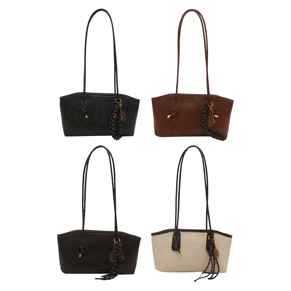 

Сумка через плечо из искусственной кожи, большой кошелек в стиле ретро с подвеской, сумка подмышки для женщин, покупок