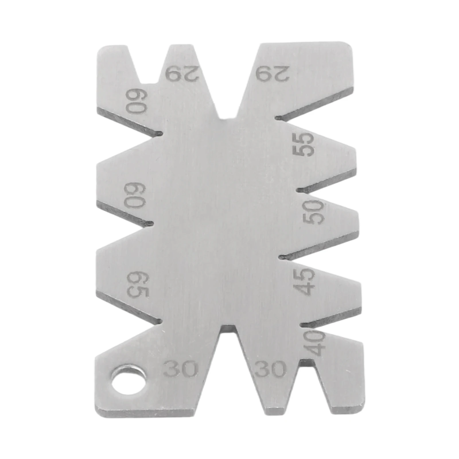 Stainless Iron Thread Cutting Tool Angle Gauge for Metal Machining with Eight V-Grooves and Compact Factor for On-Site Use