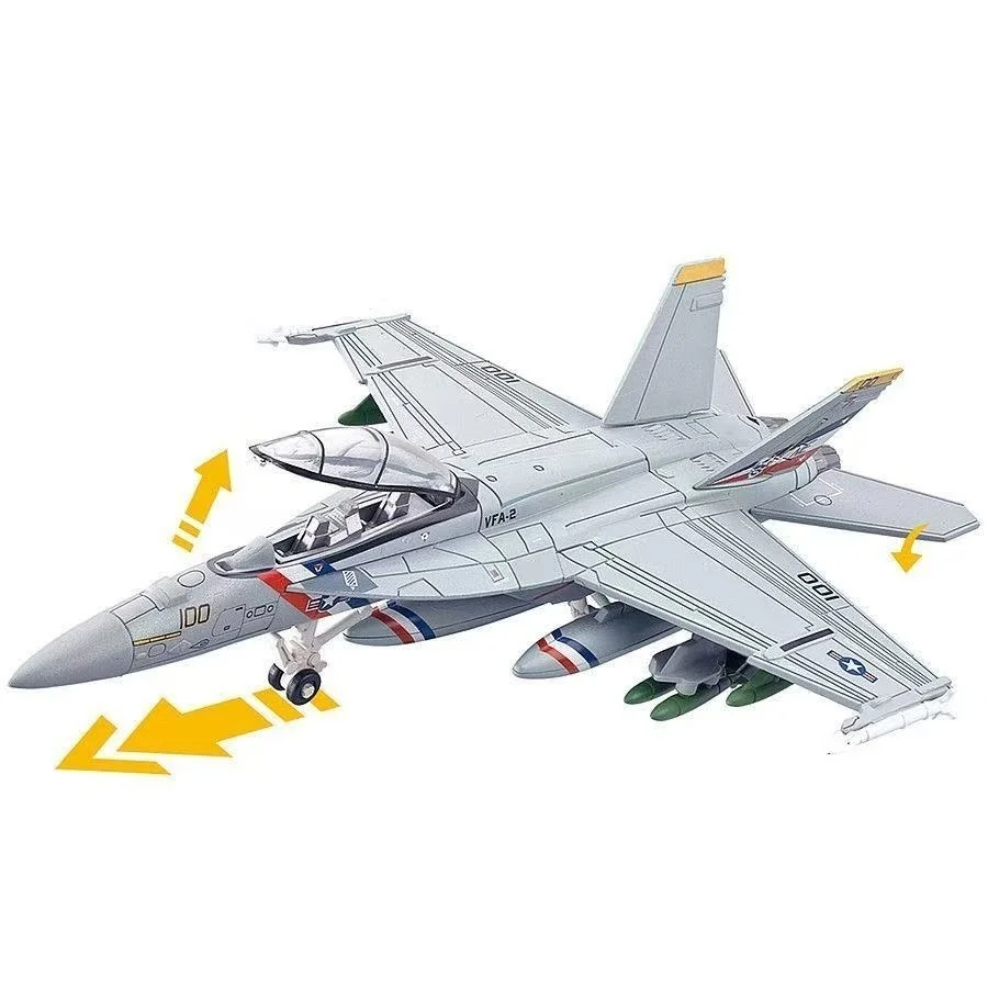 Flugzeug im Maßstab 1:72, US F18 F/A-18F Super Hornet, Militärmodell zum Zusammenbauen, Bausteine, Plastikspielzeugflugzeuge, Sammlung – Detail 5