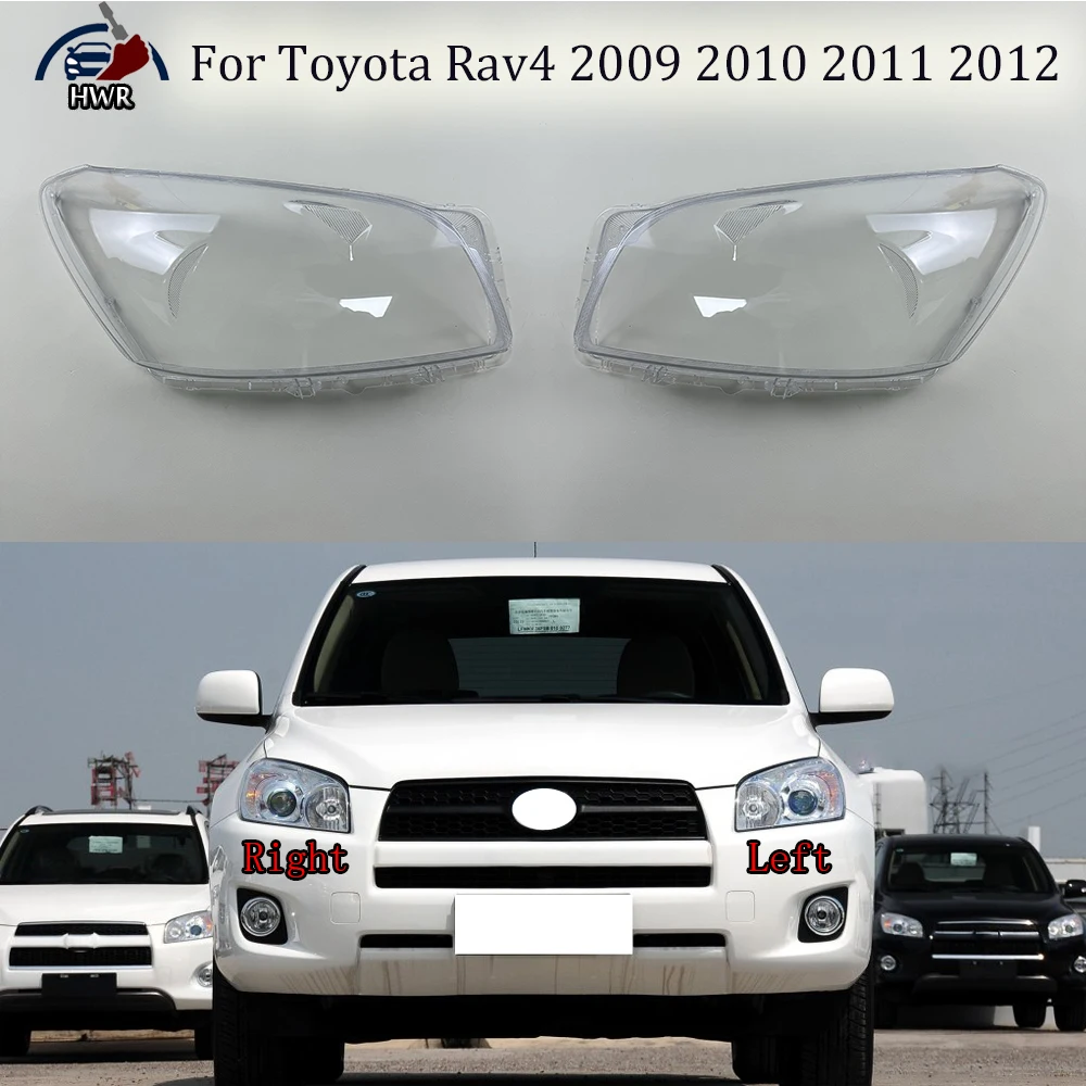 

For Toyota Rav4 2009 2010 2011 2012 Headlight Cover Headlamp Shell Transparent Lampshade Case Plexiglass Replace Original Lens