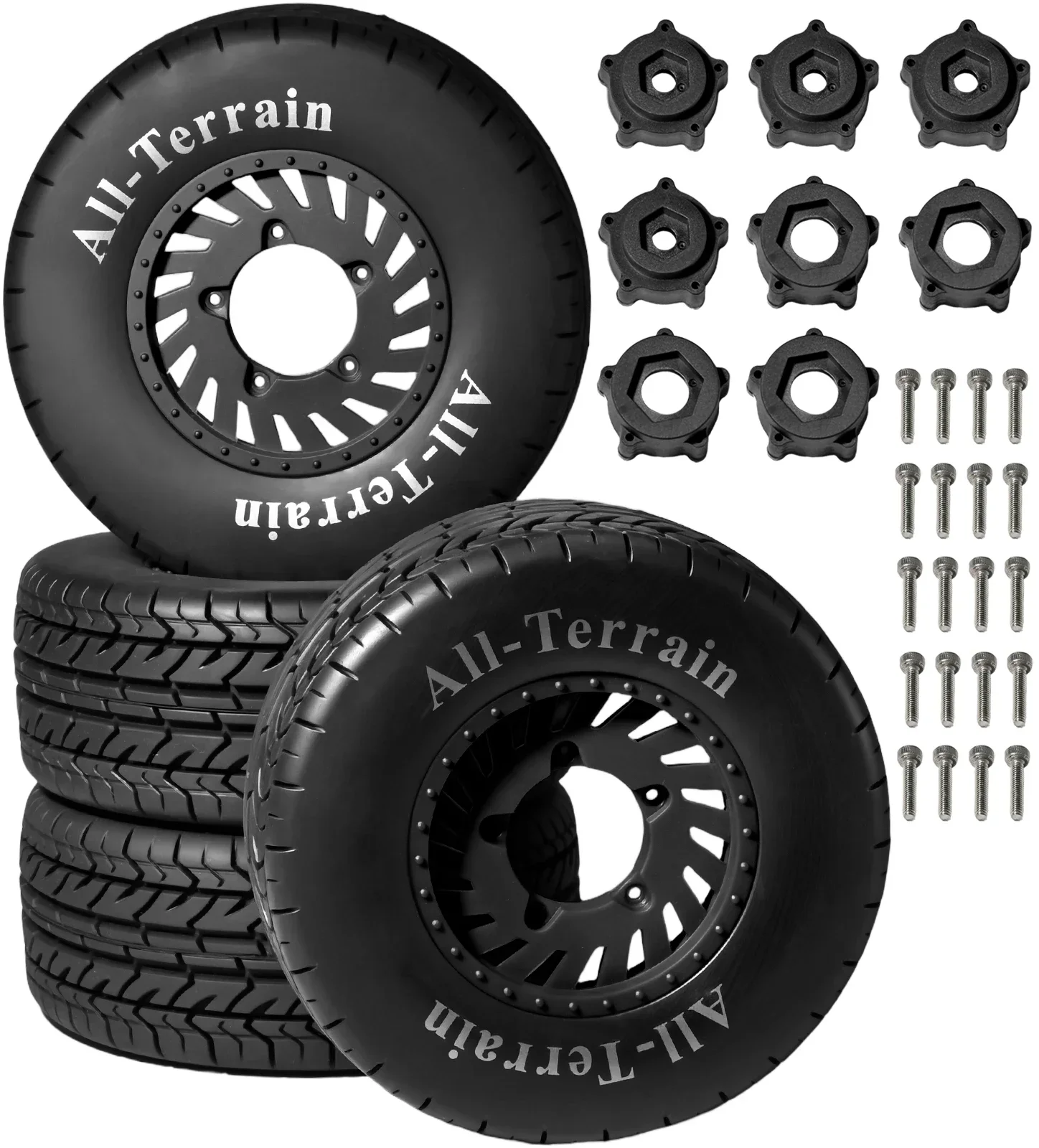 Roues de camion RC Short Course, hexagonales 12/17 mm, pour voitures et camions RC à l'échelle 1/8 et 1/10, Monster ARRMA Trxs Slash HPI VKAR Redcat HSP LRP