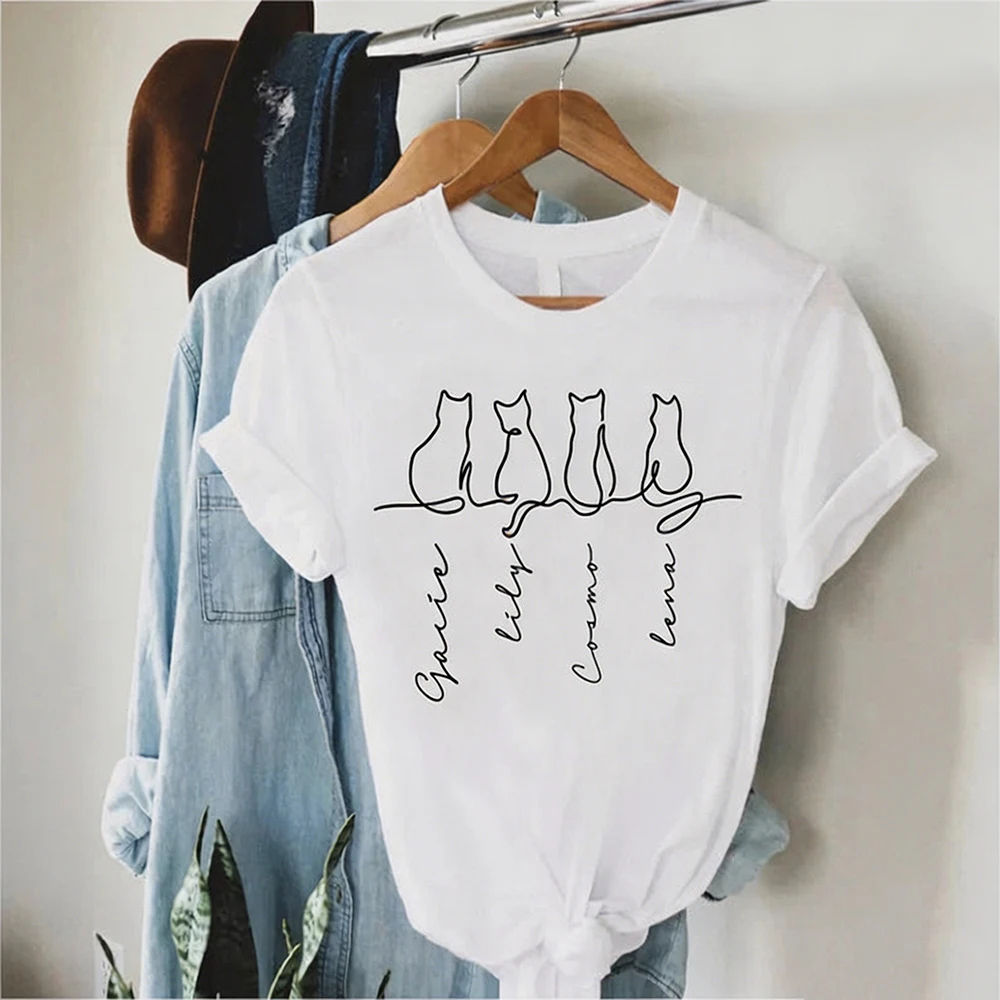 Custom Cat Name Shirt Cat Lover Shirt Personalized Gift For Cat Dad Cat Mom Cat Owner Tee Birthday