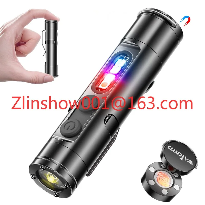 Outdoor multi-function portable strong light mini small flashlight long battery life led lamp ignition keychain light