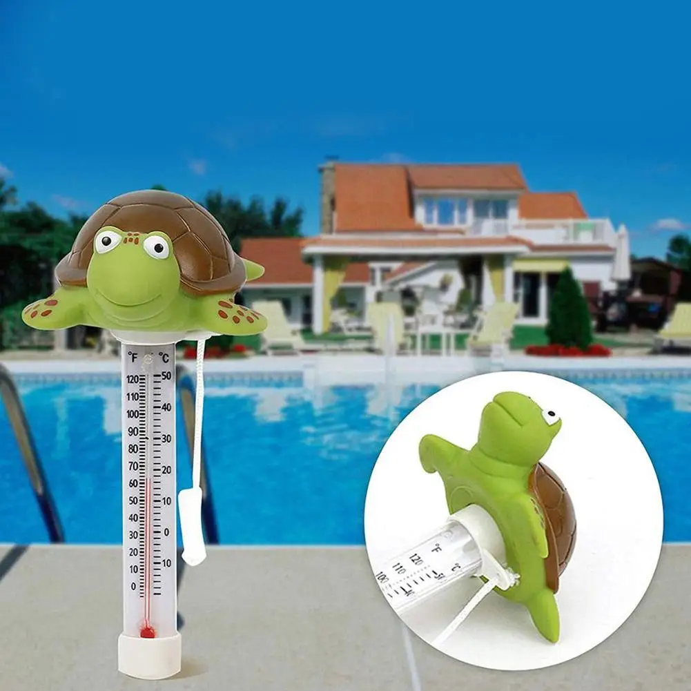 

Floating Pool Thermometer Turtle Water Thermometer Pool Temp Floater With String Shatter-Resistant Bath Thermometer For Tub B3O4