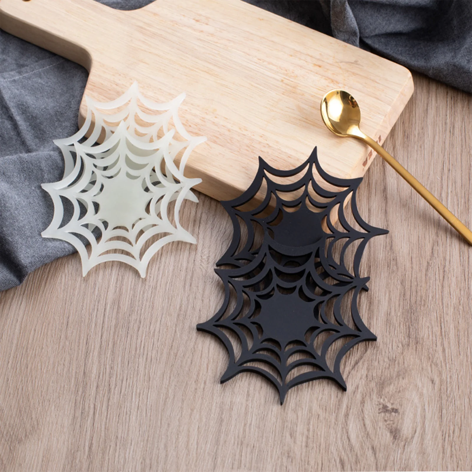 Halloween Spider Web Table Placemat Halloween Spider Decorative Placemat for Halloween Themed Parties