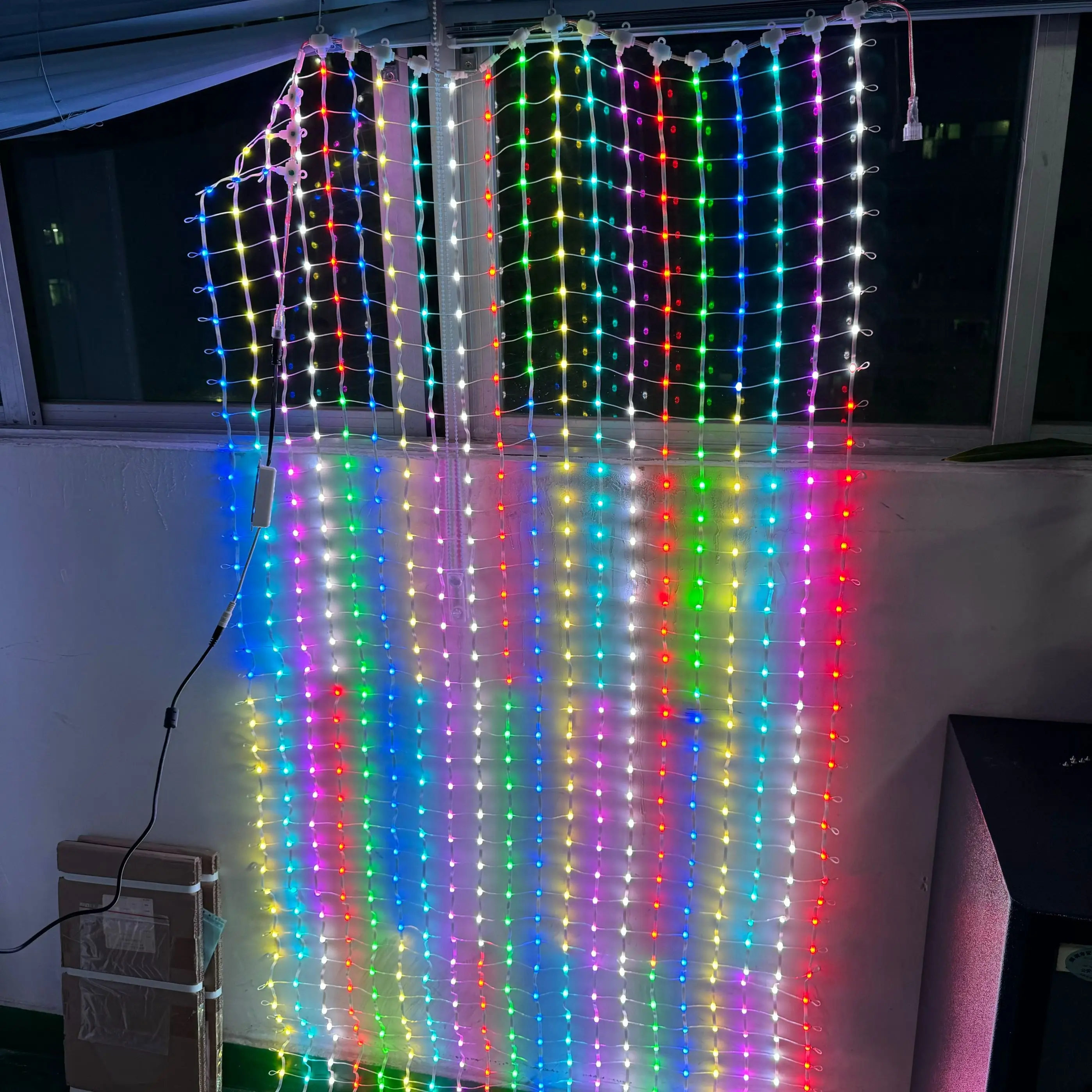 DC12V 50mm Pitch Addressable RGB Smart LED Pebble/Seed Flexible Matrix Grid Screen Lights P67 20*20/20*30/20*40 Pixels