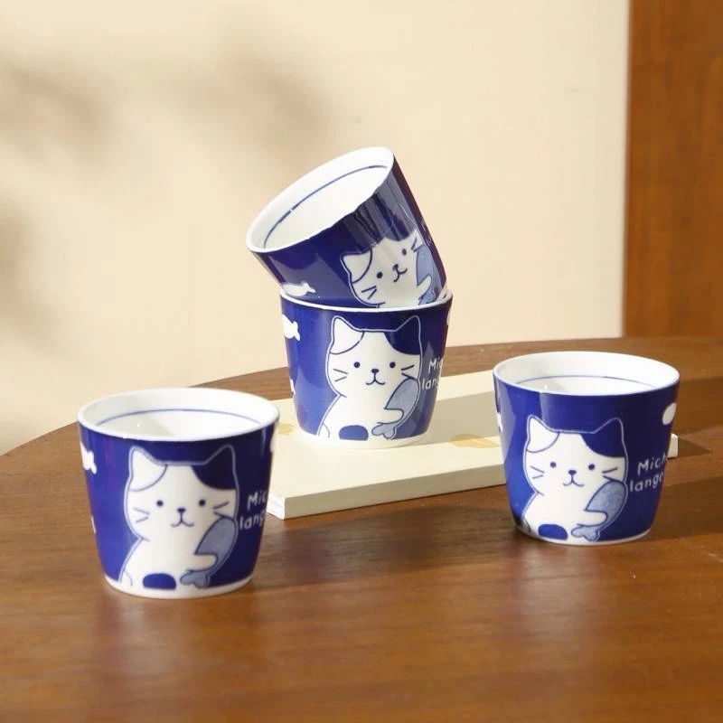 180ml Super Cute Cartoon Cat Ceramic Tea Cup Healthy Home Office Drinkware Water Cup Tea Mug Ceramic Tumbler Christmas Gift